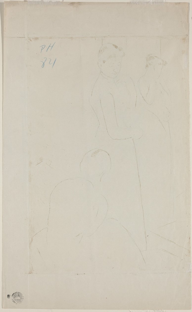 Anpassningen [verso] av Mary Cassatt