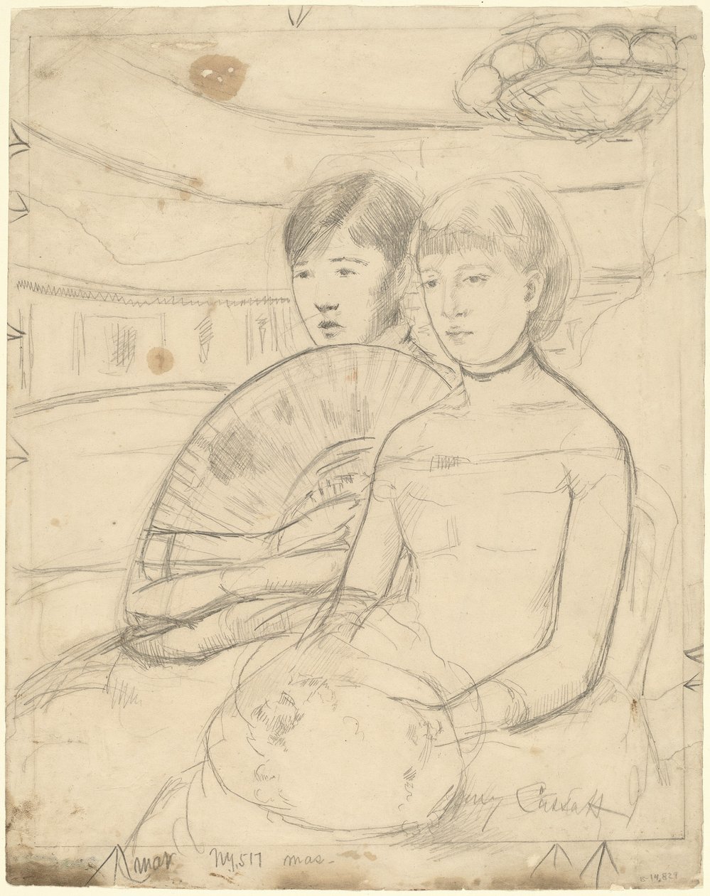 The Loge [recto] av Mary Cassatt