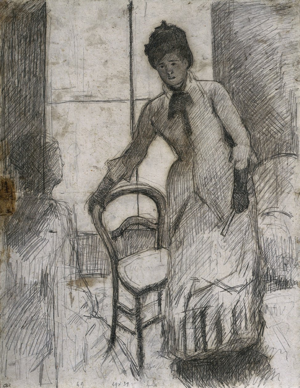 The Visitor recto, c. 1881. av Mary Cassatt