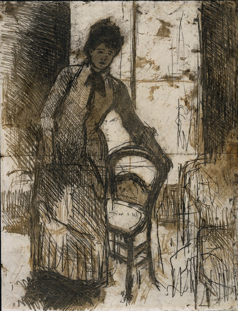 Besökaren a tergo, c. 1881. av Mary Cassatt