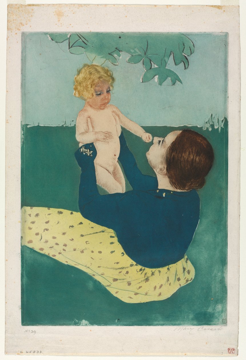 Under hästkastanjeträdet, 1896-1897. av Mary Cassatt