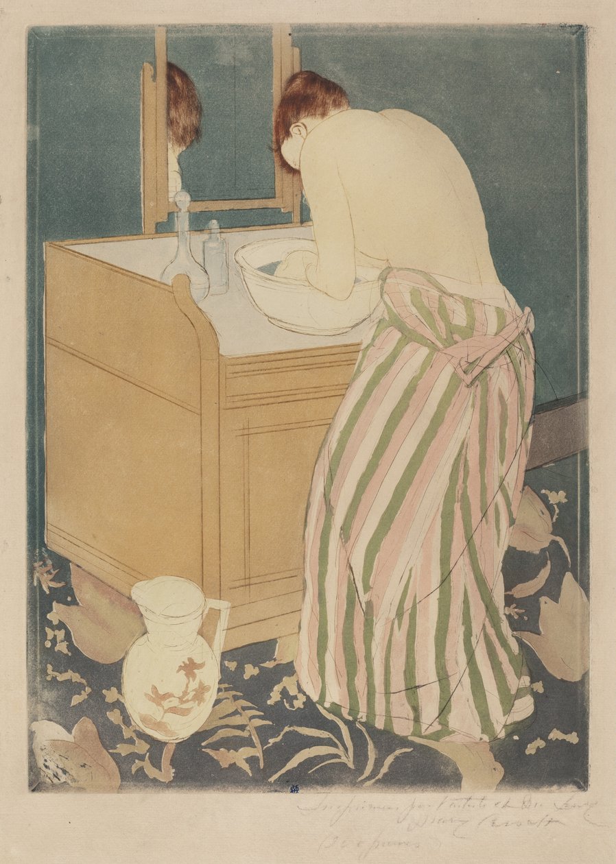 Badande kvinna, 1890-1891. av Mary Cassatt