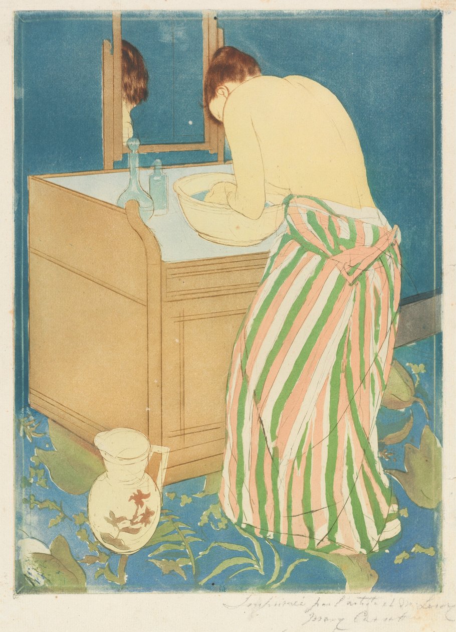 Badande kvinna, 1890-1891. av Mary Cassatt