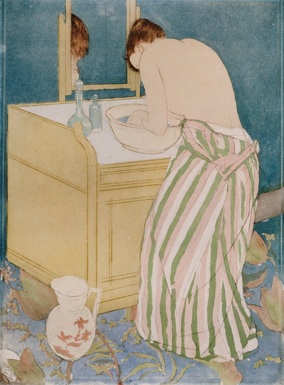 Badande kvinna, 1890-91 av Mary Cassatt