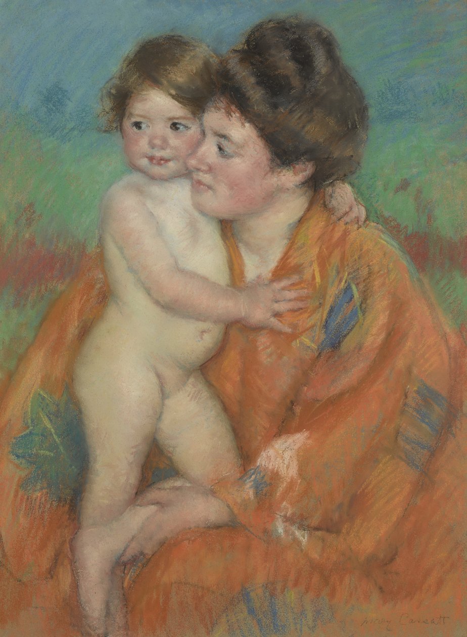 Kvinna med barn, ca 1902 av Mary Cassatt