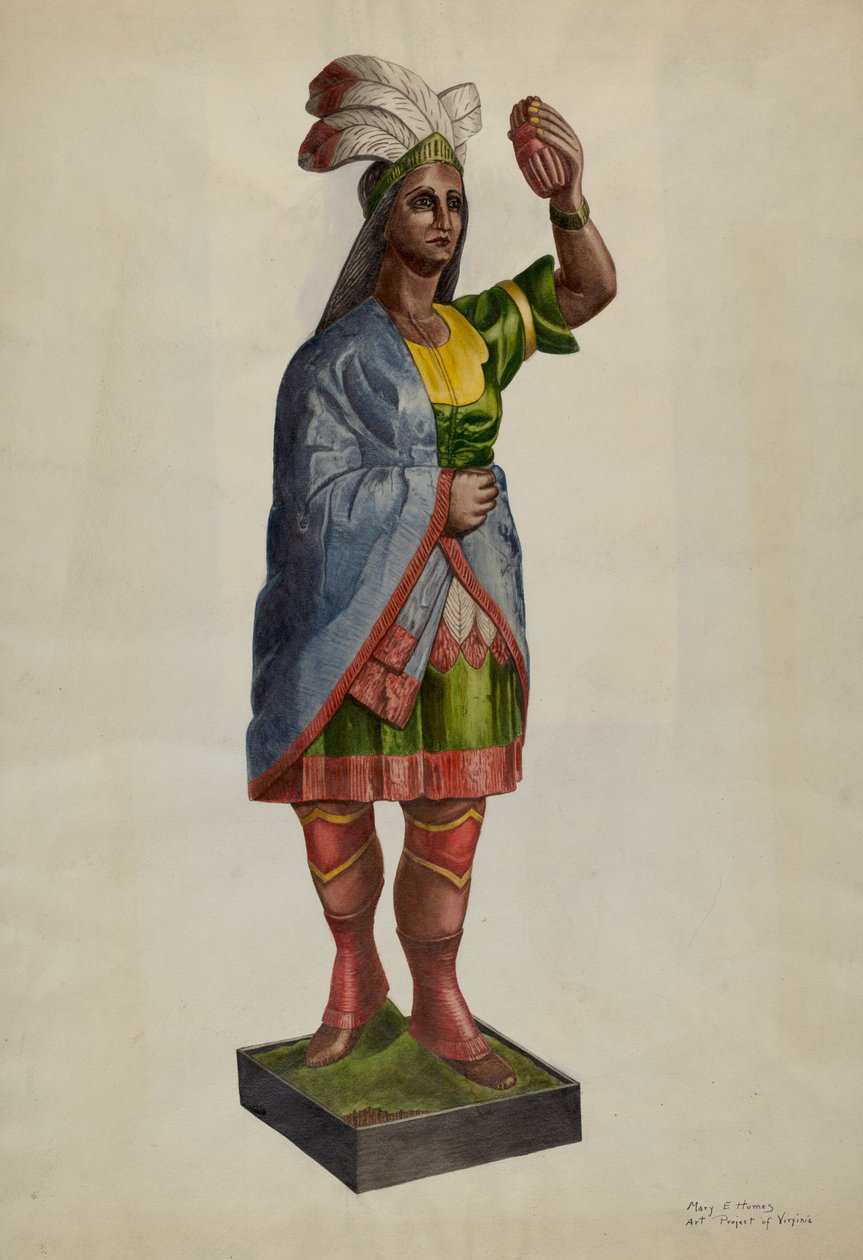 Cigarraffär Pocahontas, ca. 1939. av Mary E Humes