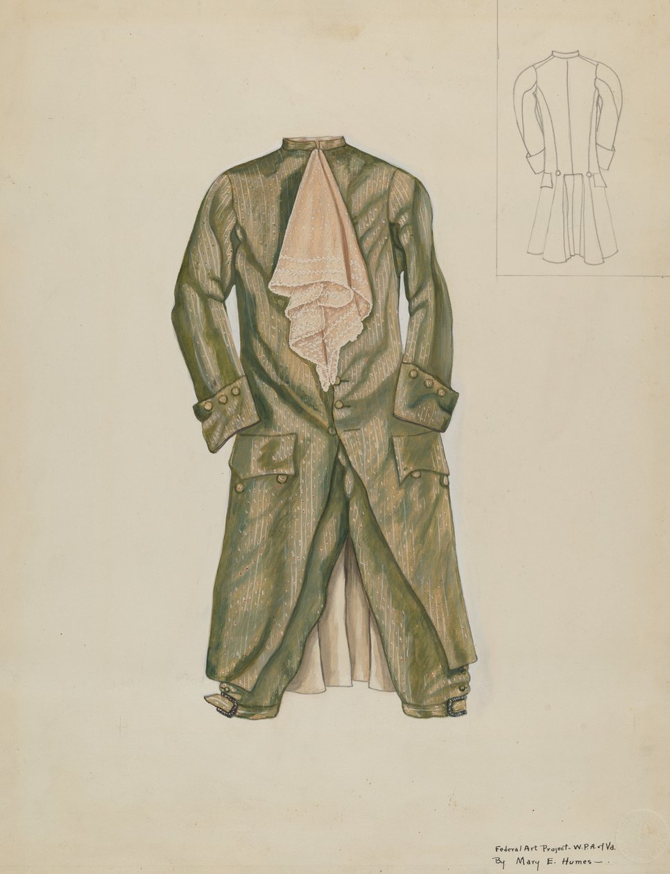 Mans kostym, c. 1937. av Mary E Humes