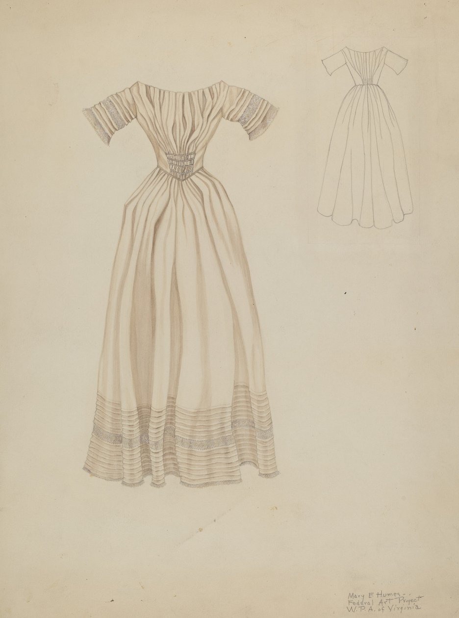 Bröllopsklänning, c. 1937. av Mary E Humes