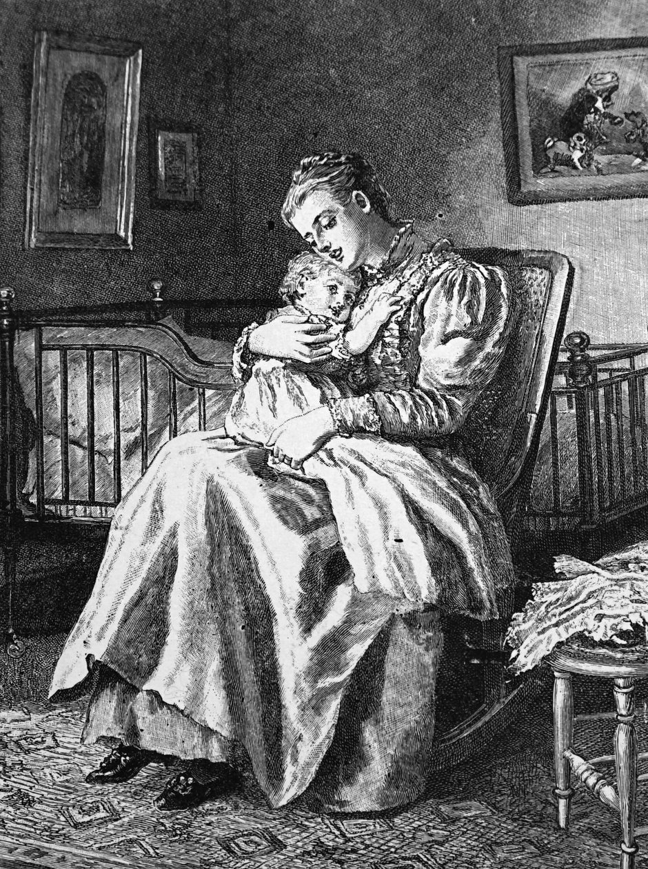 En mamma som gosar sitt barn av Mary Ellen Edwards