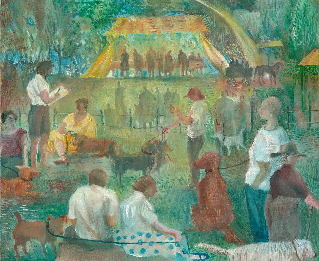 Dog Show, Wadebridge, 2012 (olja ombord) av Mary Kuper