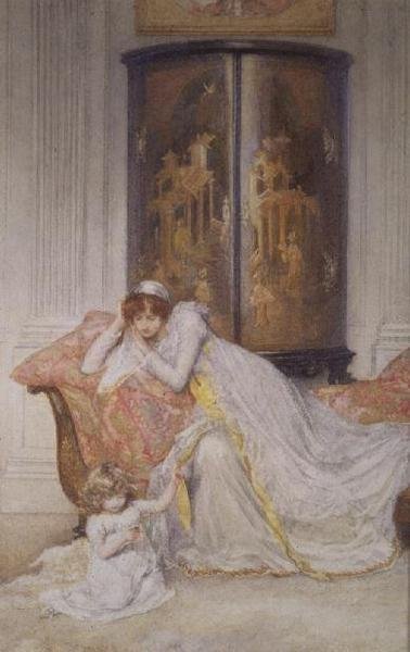 Mor och barn, c.1890 av Mary L. Gow