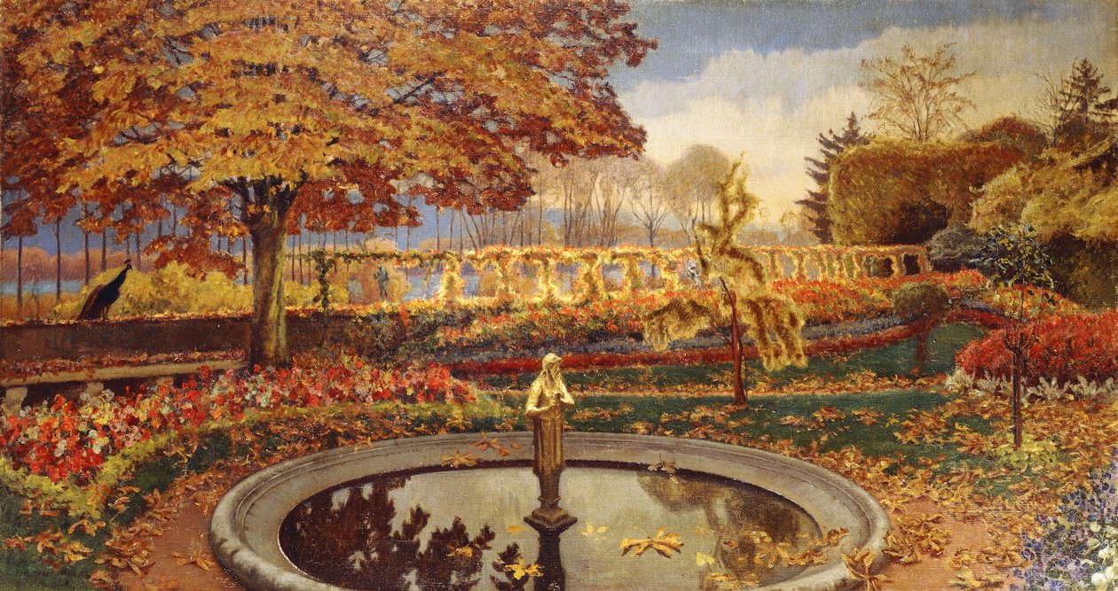 Trädgård i Giverny av Mary Louise MacMonnies