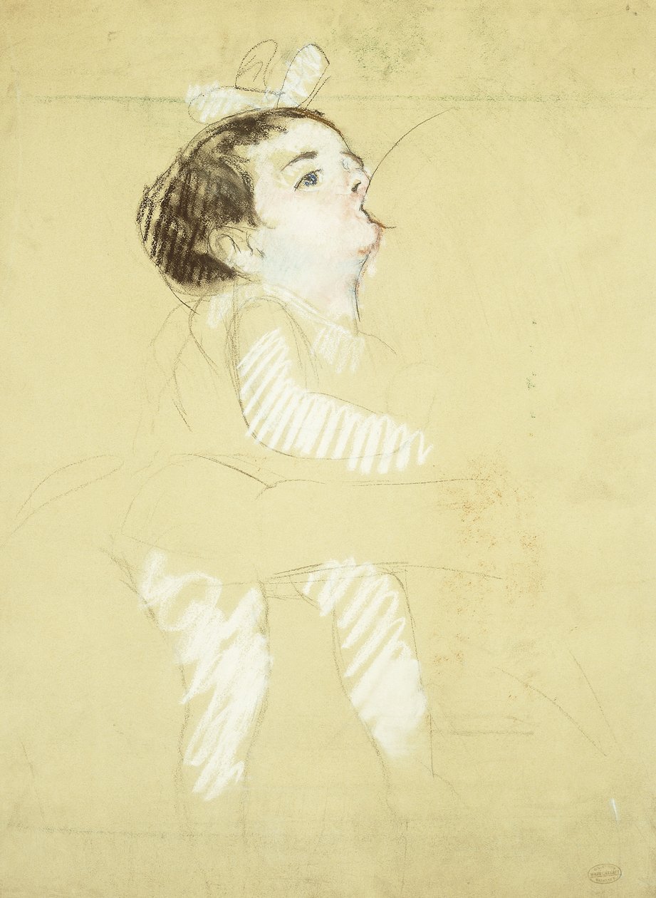 Ammande spädbarn; Barn vid bröstet, ca 1900 av Mary Cassatt