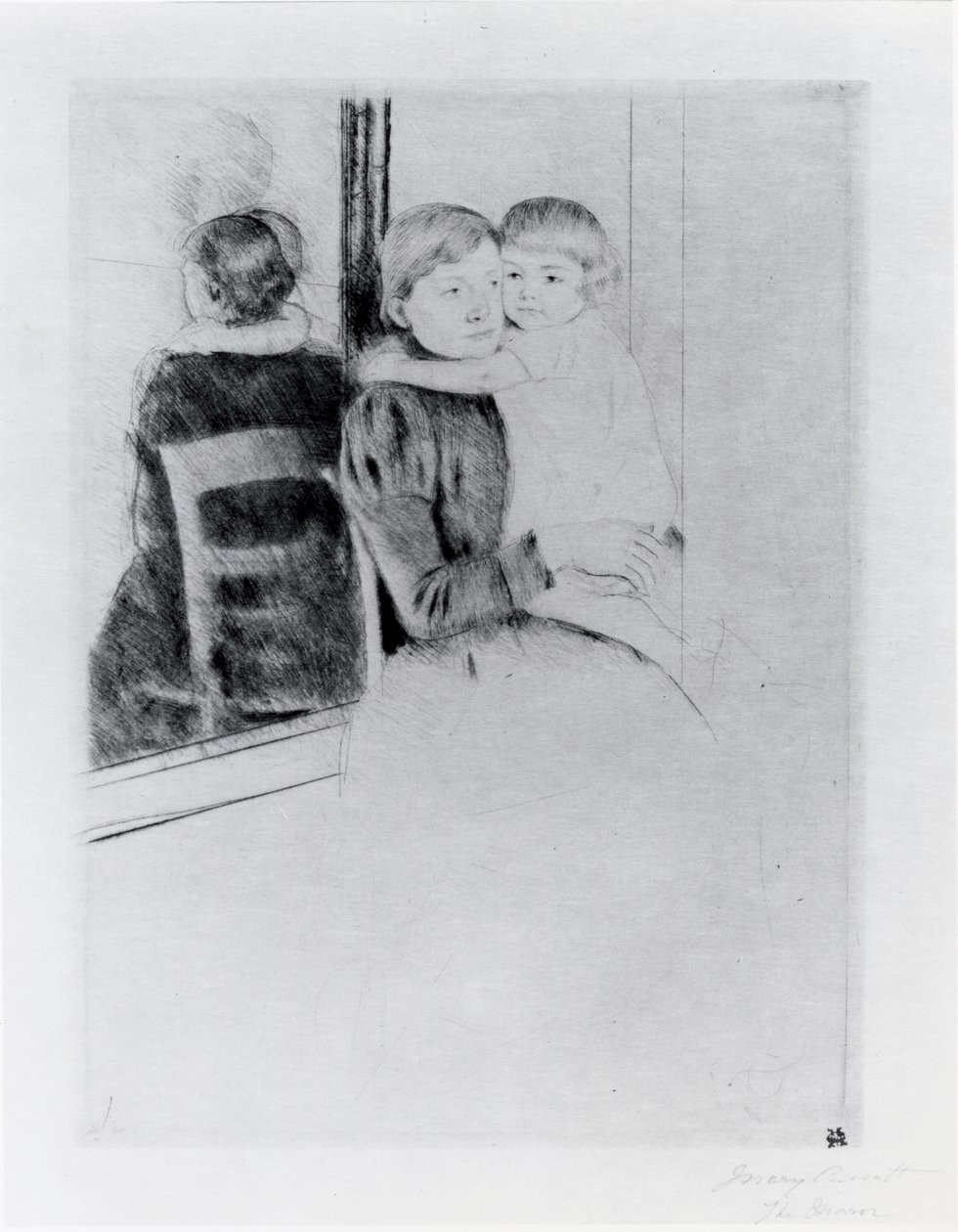 Spegeln av Mary Stevenson Cassatt