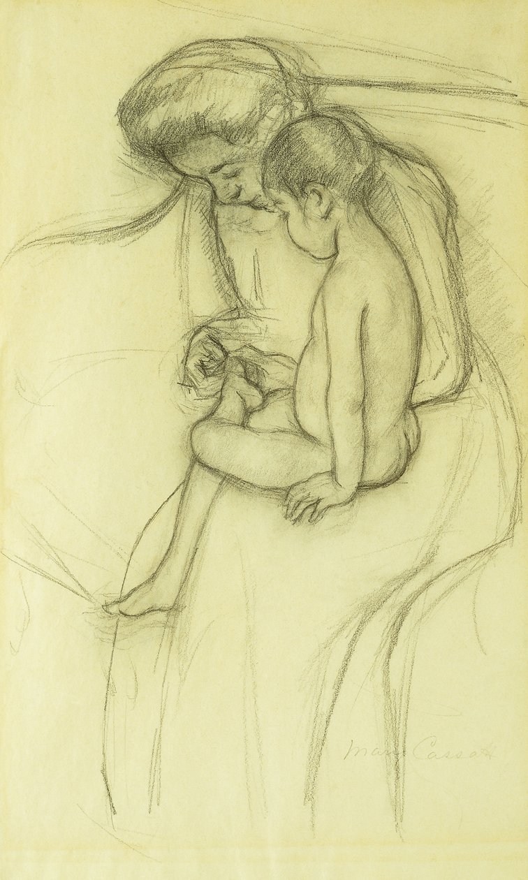 Pedikyren, ca 1908 av Mary Cassatt