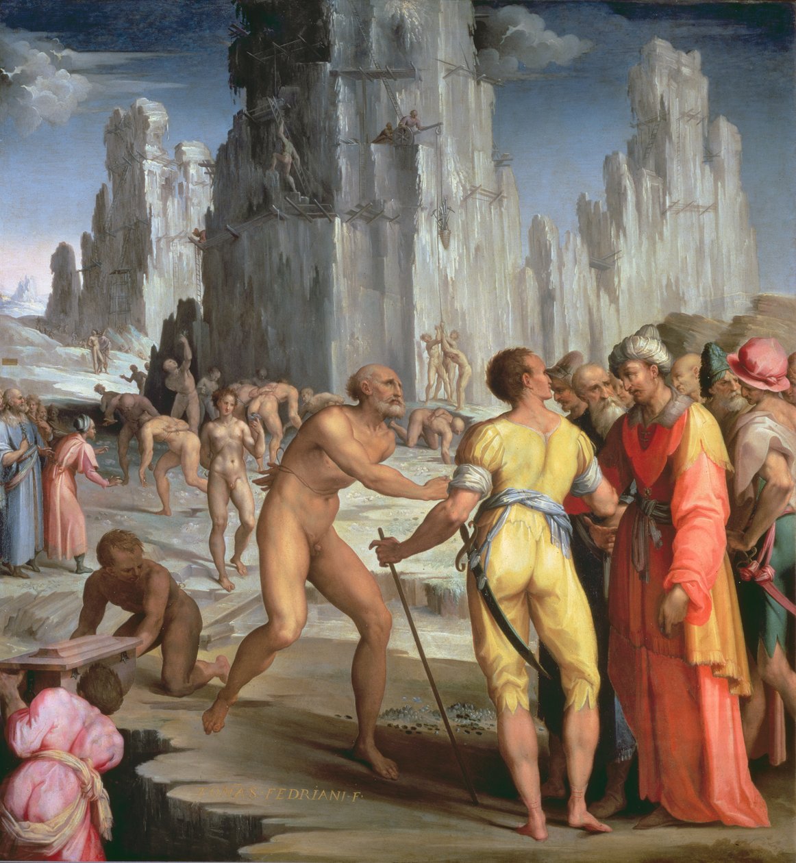 Diamantgruvan, 1570-71 (panel) av Maso da San Friano