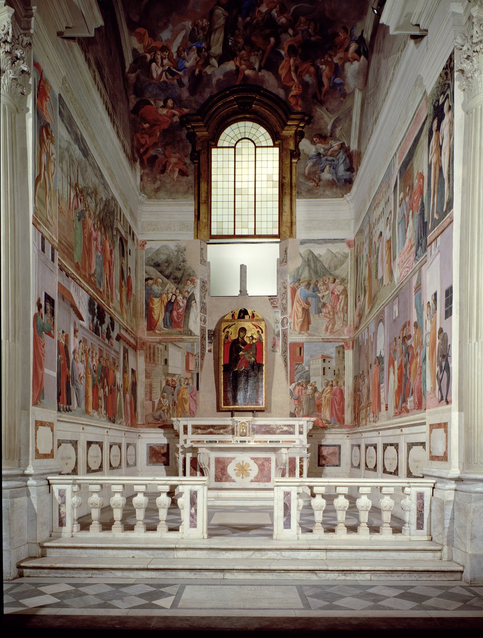 Allmän utsikt över kapellet av Filippino Lippi