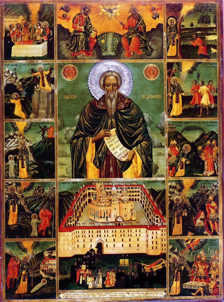 St. John of Rila (tempera på panel) av Master John of Samakov