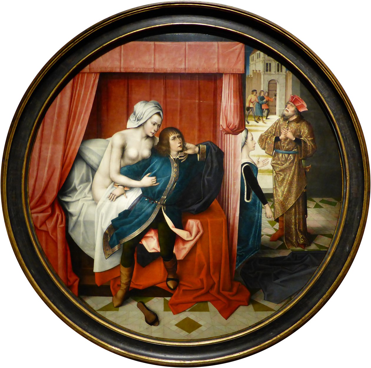 Joseph och Potifars fru av Master of Affligem