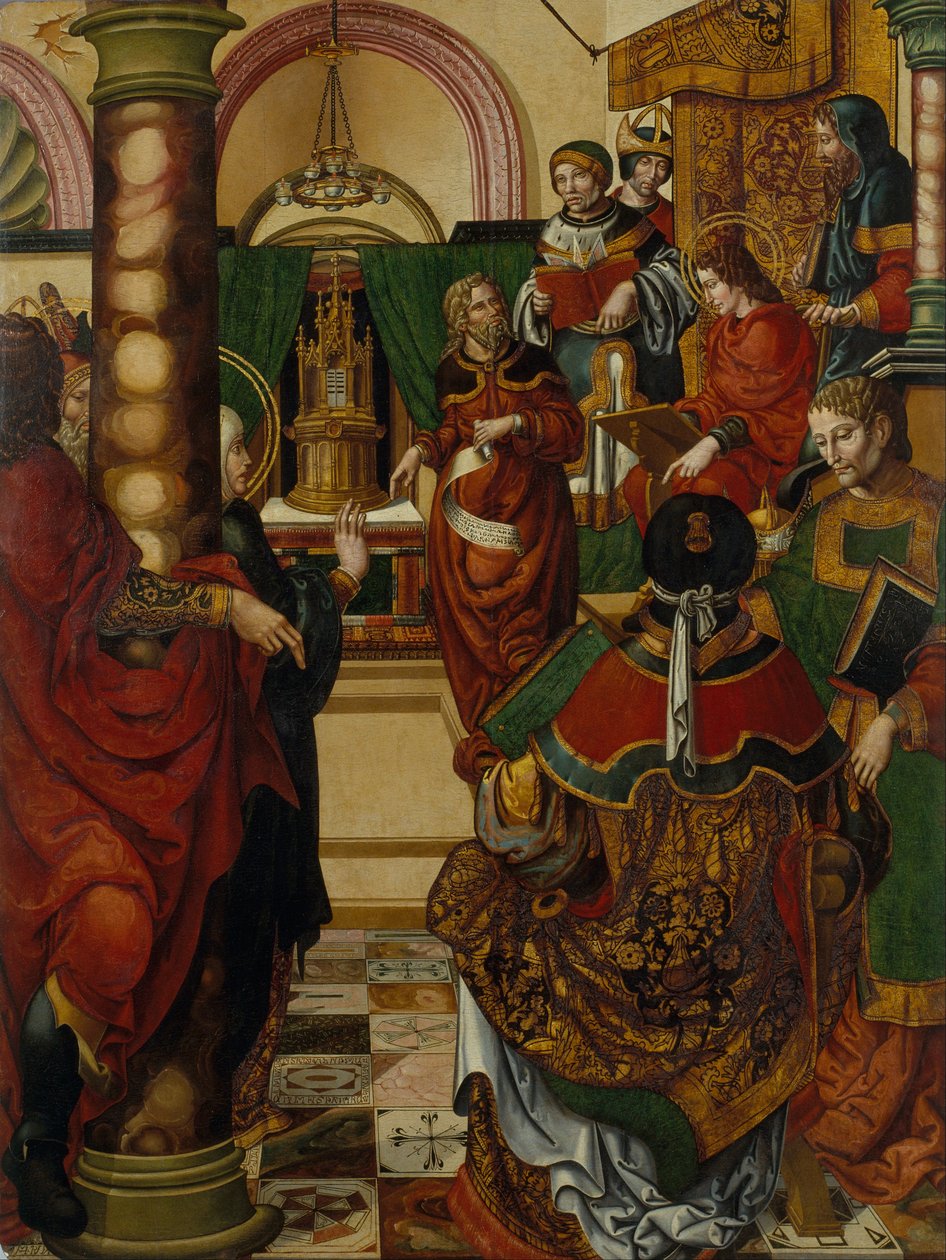 Jesus amongst the Doctors of the Law av Master of Sigena