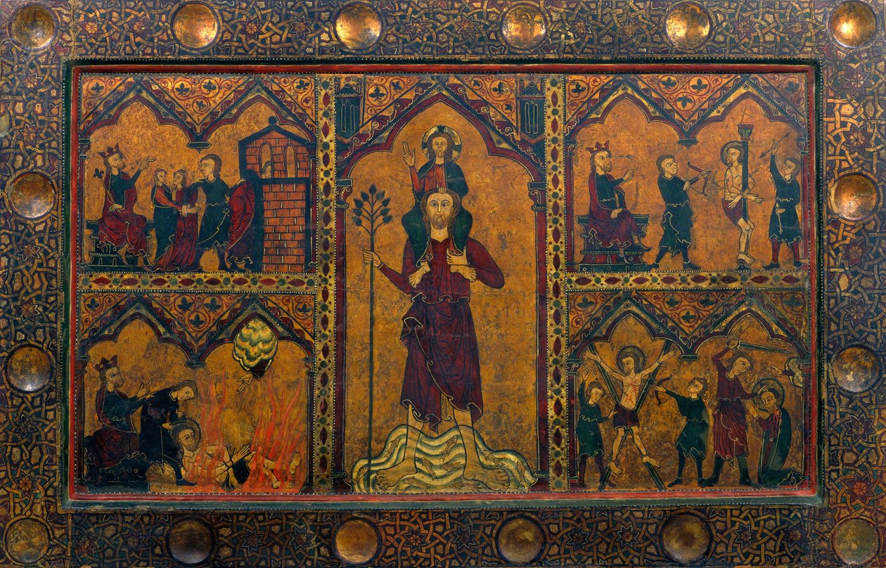 Altar frontal of Saint Christopher av Master of Soriguerola
