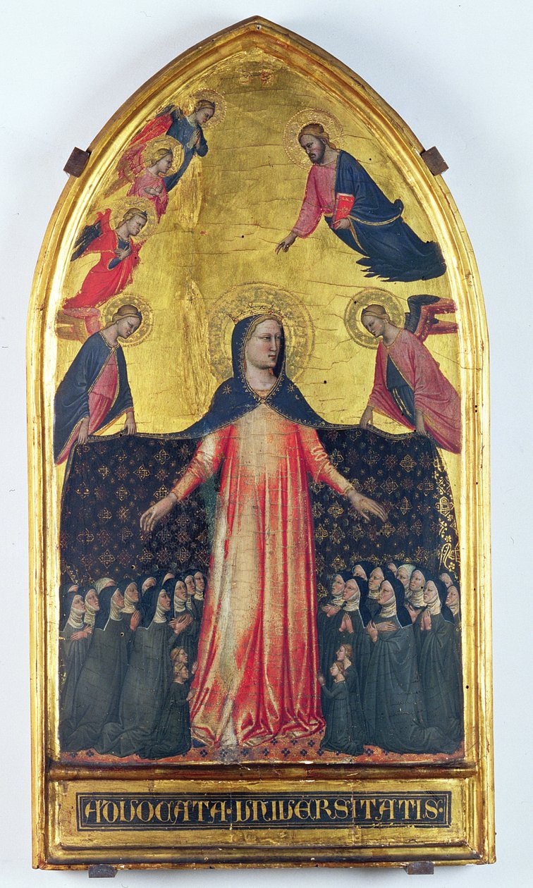 Madonna of Mercy (tempera på panel) av Master of the Accademia Madonna