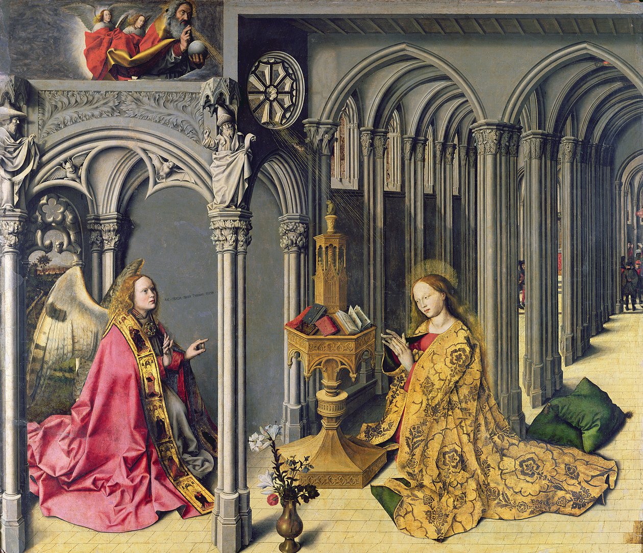 Bebådelsen, c.1445 av Master of the Aix Annunciation