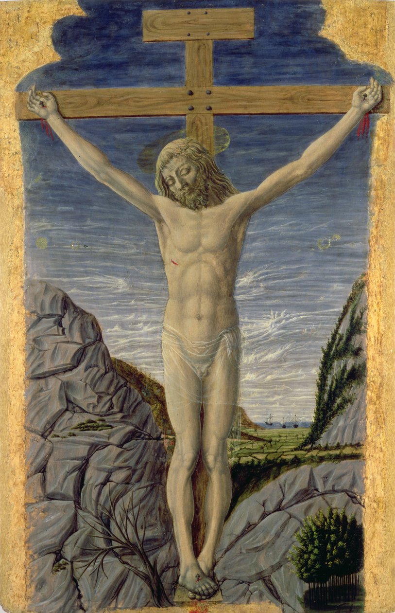 Korsfästelse (tempera på panel) av Master of the Barberini Panels