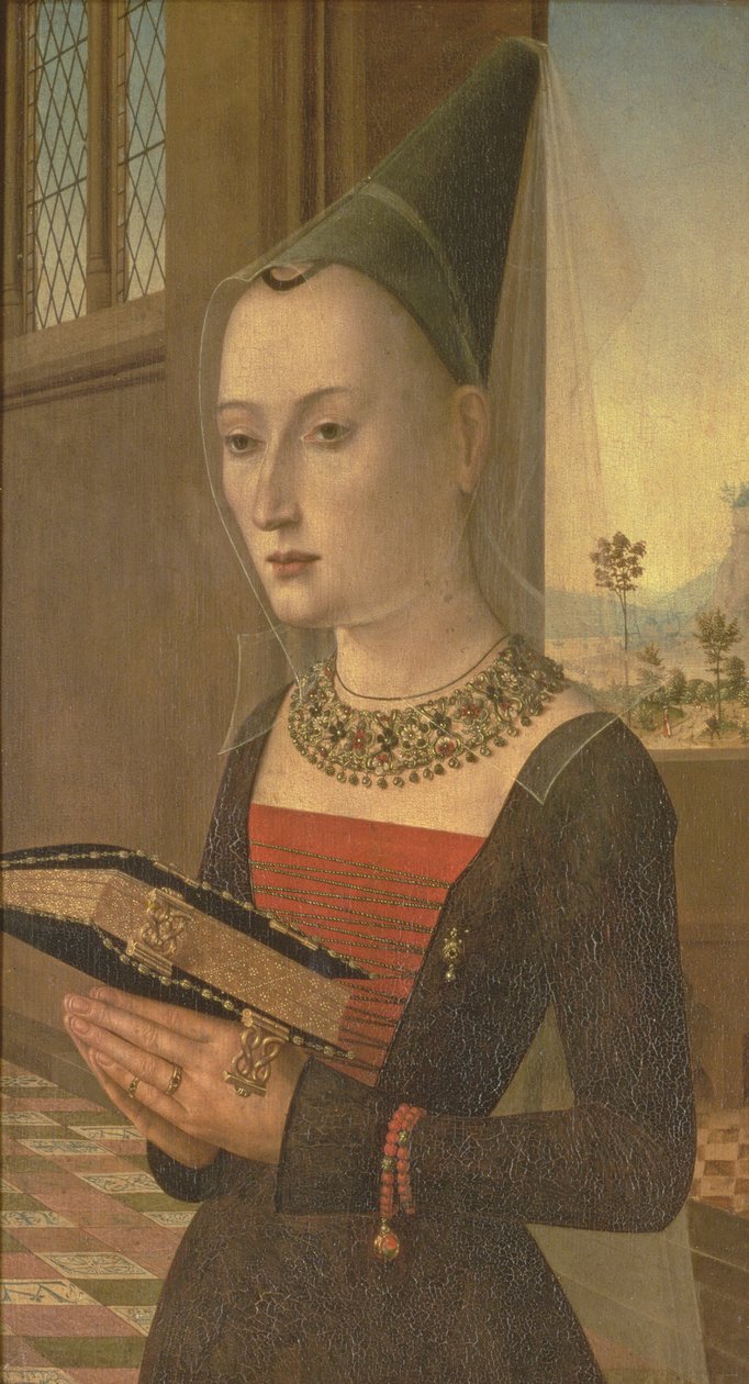 Porträtt av Maria Bonciani, Pierantonio Baroncellis hustru av Master of the Baroncelli Portraits
