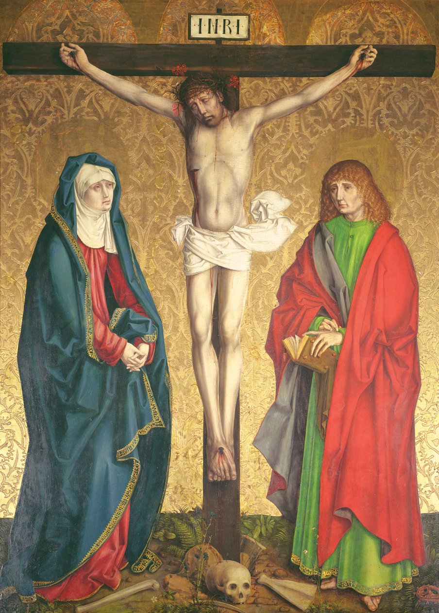 Korsfästelse, mittpanel från retablet på högaltaret, 1430 av Master of the Carnation