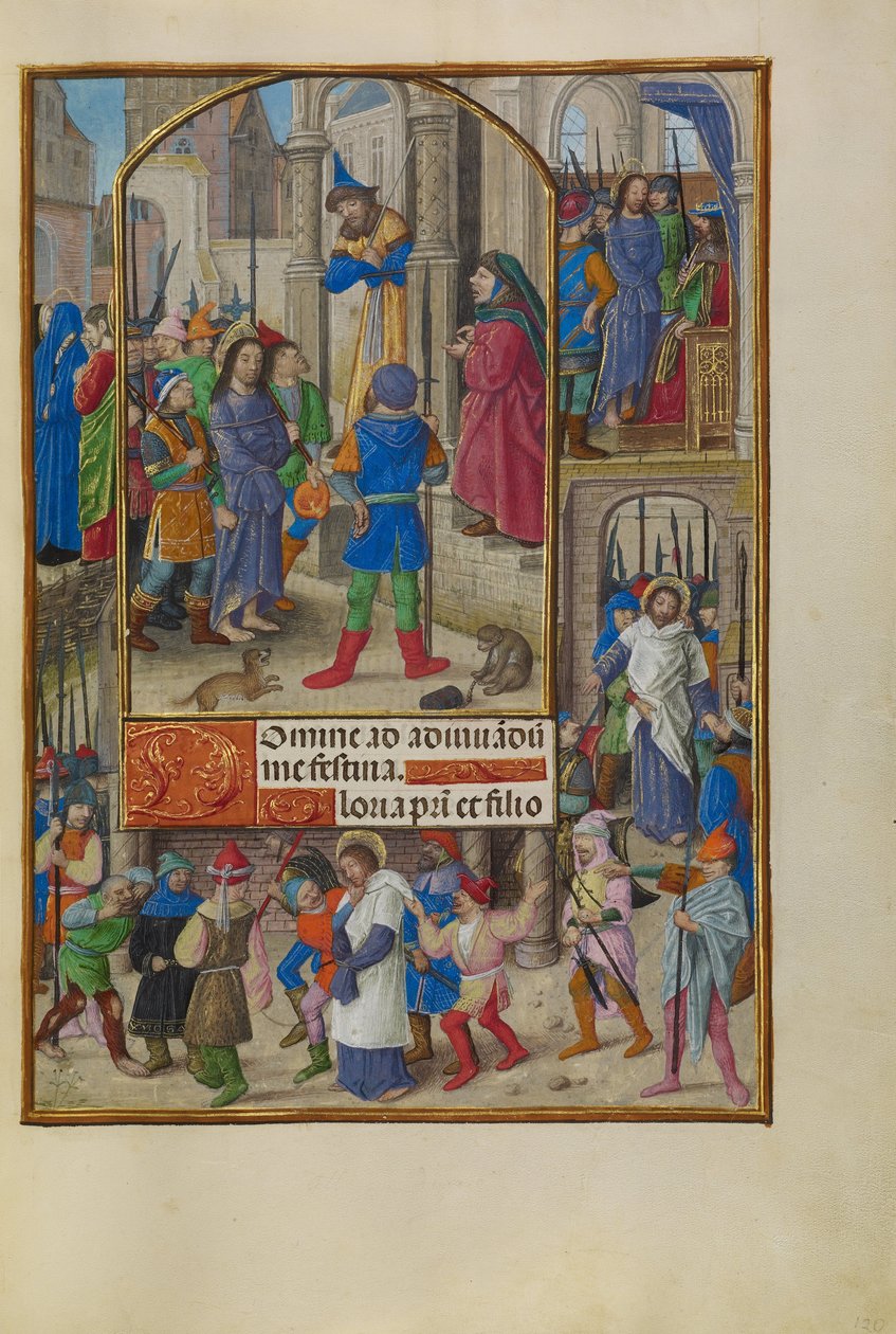 Kristus före Kaifas av Master of the Dresden Prayer Book