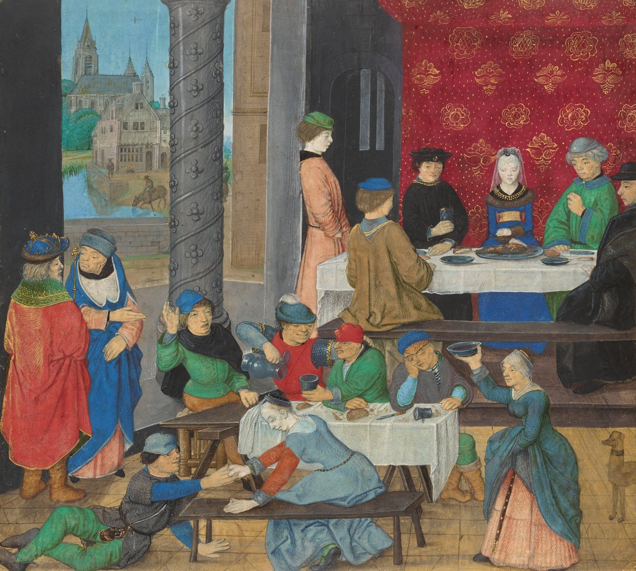 The Temperate and the Intemperate, c.1475-80 av Master of the Dresden Prayer Book