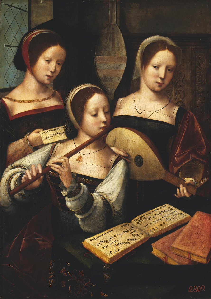 Musicerend gezelschap av Master of the Female Half Lengths