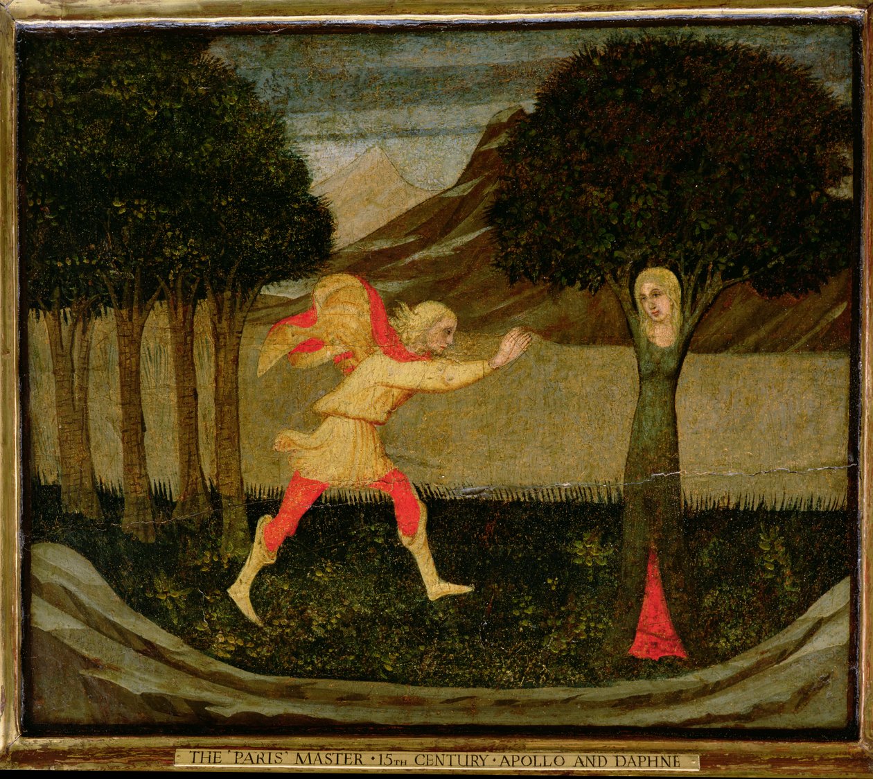 The Metamorphosis of Daphne (tempera på panel) (se även 90395) av Master of the Judgement of Paris