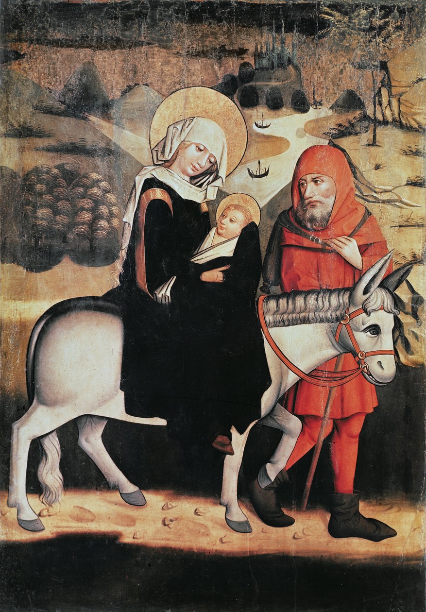 Flight Into Egypt (tempera på panelen) av Master of the Lords Passion