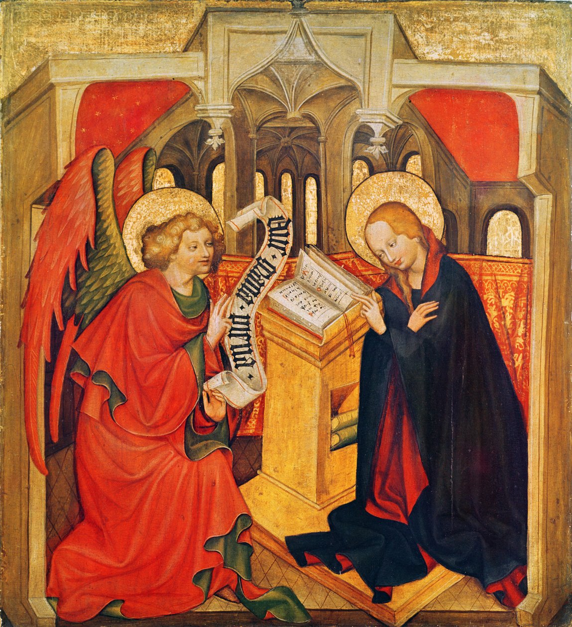 The Annunciation, c.1430-50 (tempera på panel) av Master of the St. James Altarpiece