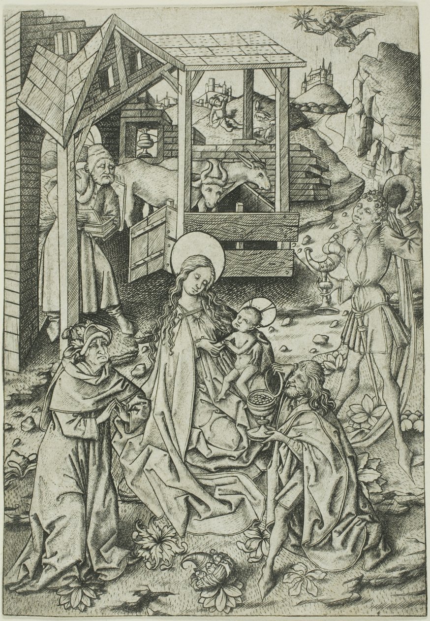 Tillbedjan av Magi av Master E.S.