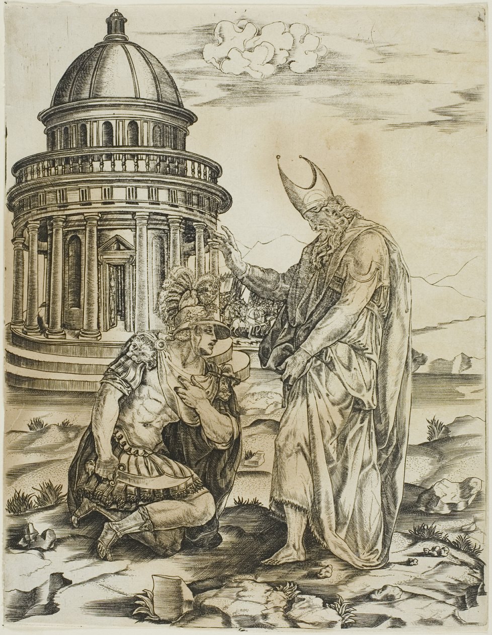 S:t Ambrosius och kejsaren Theodosius av Master IRs
