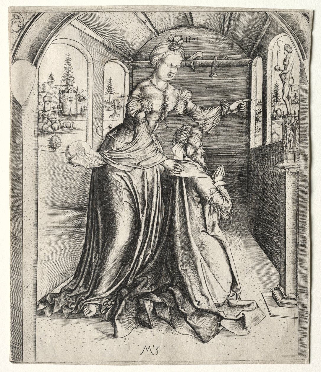Salomon tillber idoler, 1501. av Master MZ