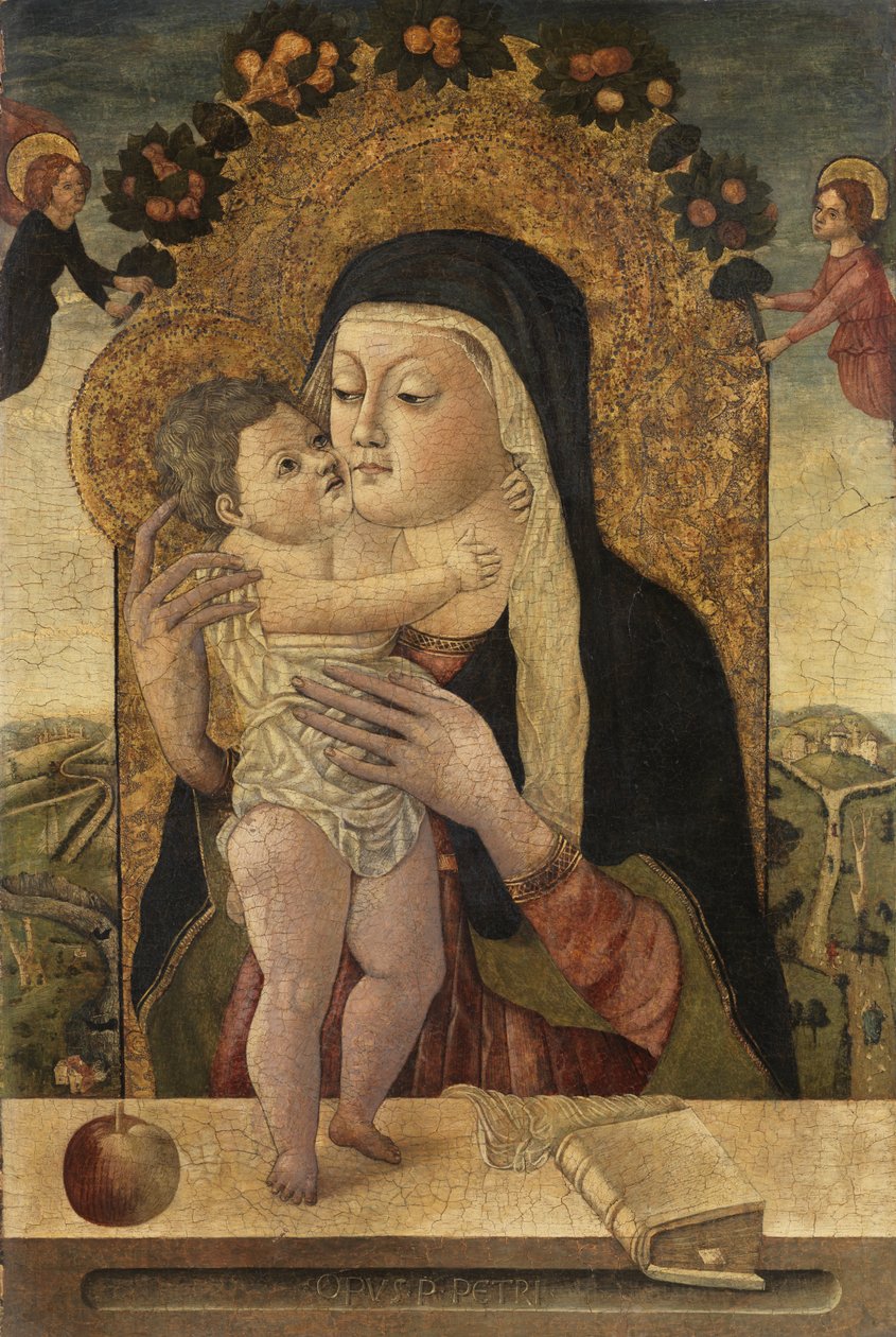 Jungfru och barn, ca 1470-1500 av Master P. Petrus
