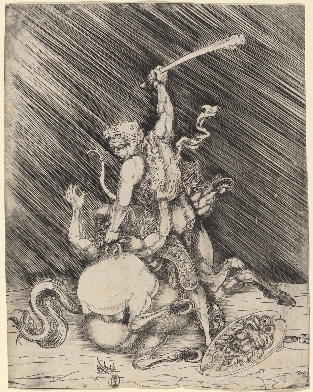 Hercules och Cacus av Master of 1515