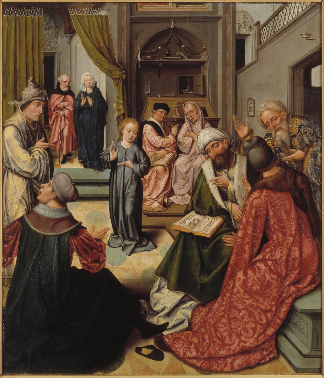 Kristus bland läkarna, 1515. av Master of 1518.