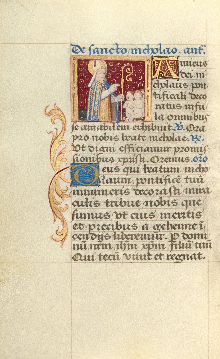 Sankt Nikolaus av Master of Jacques de Besançon