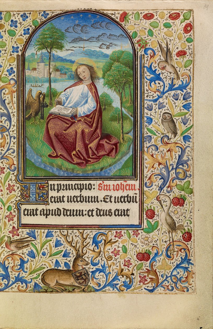 Sankt Johannes på Patmos av Master of Jacques of Luxembourg
