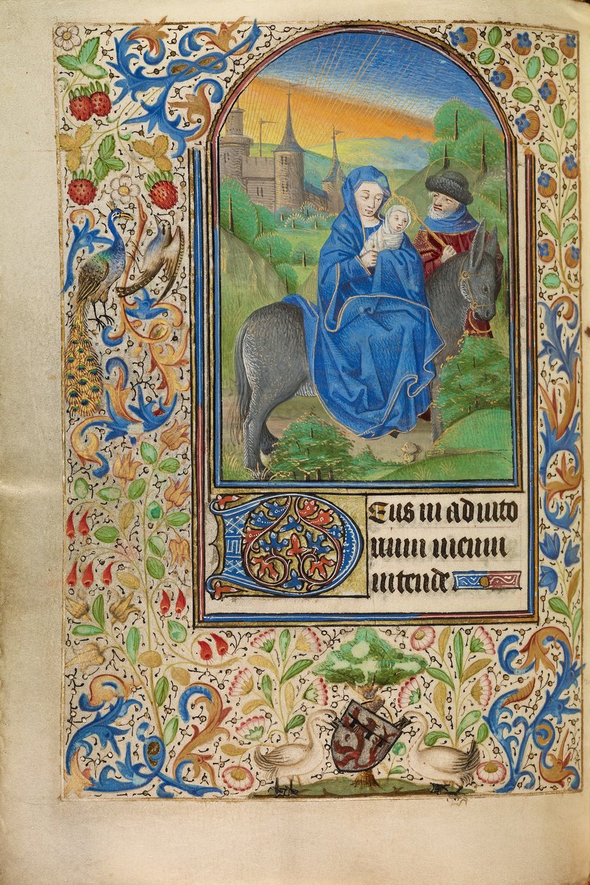 Flykten till Egypten av Master of Jacques of Luxembourg