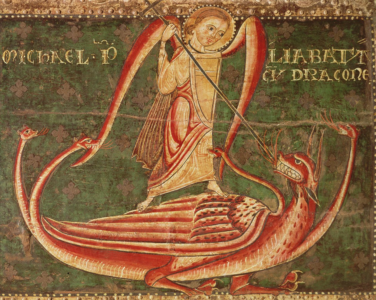 Saint Michael slåss mot draken av Master of Llussà