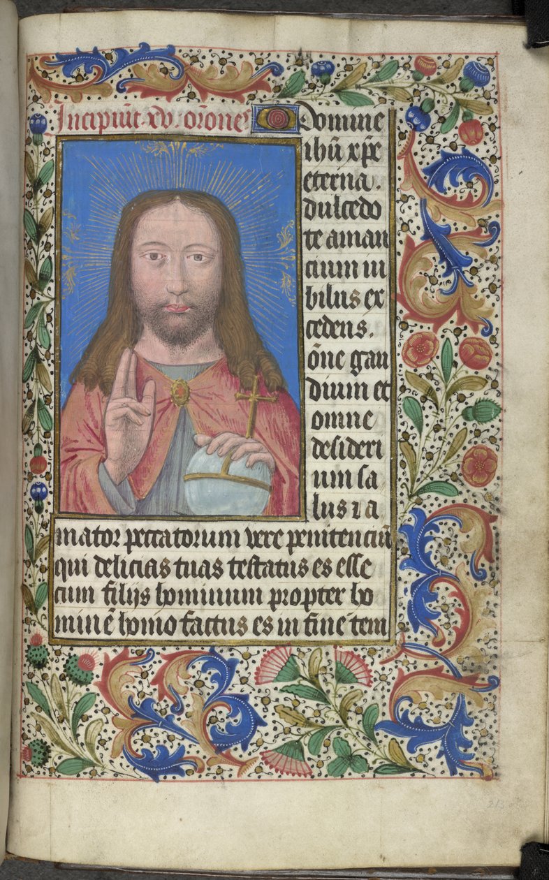 Kristus välsignelse av Master of the Dresden Prayer Books