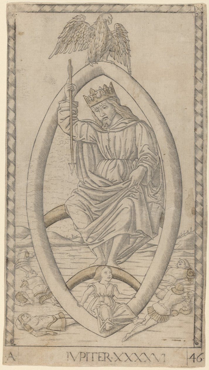Jupiter (Jupiter) av Master of the E Series Tarocchi