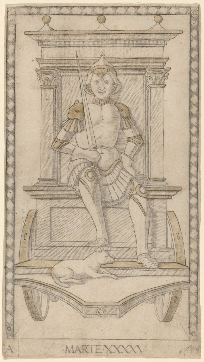 Marte (mars) av Master of the E Series Tarocchi