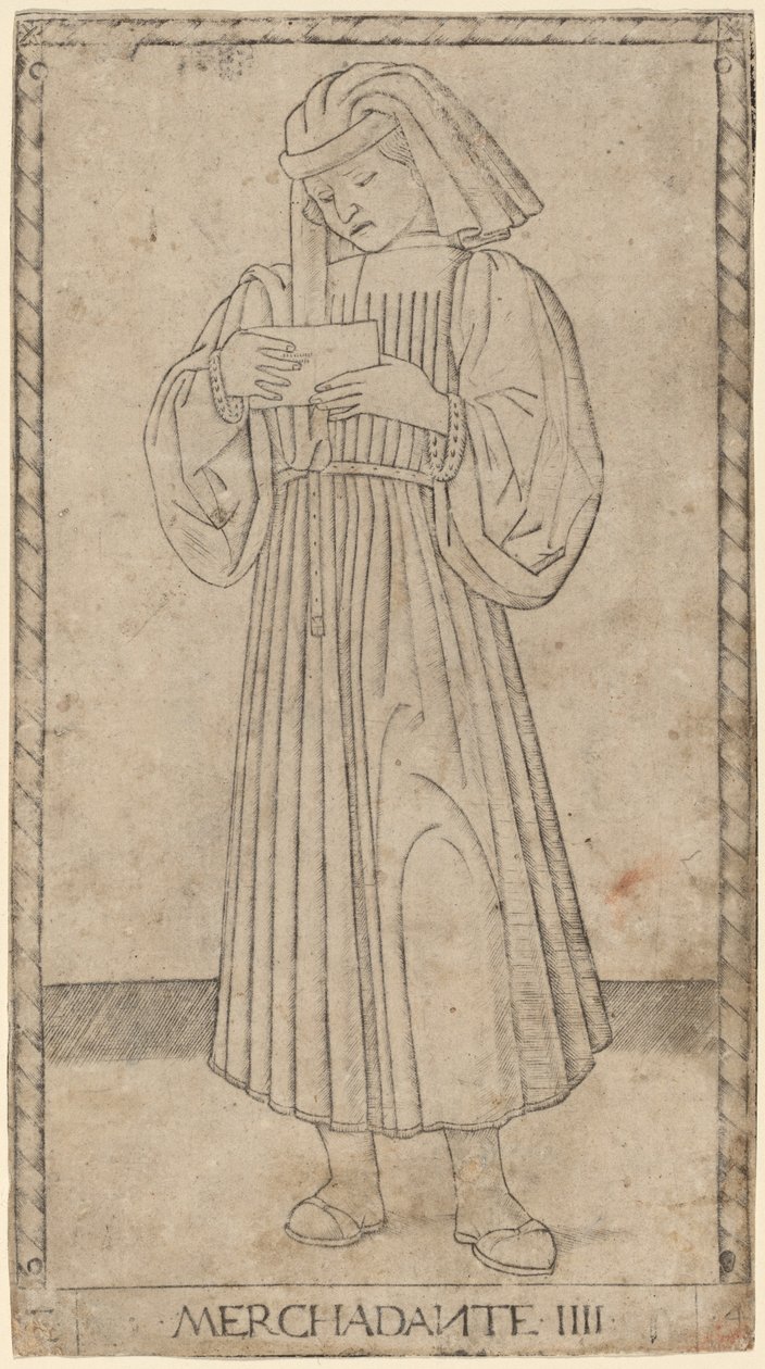 Merchadante (handlare) av Master of the E Series Tarocchi